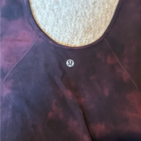lululemon athletica Long Sleeve Cropped Top in Plum Tie-Dye - Picture 2 of 2